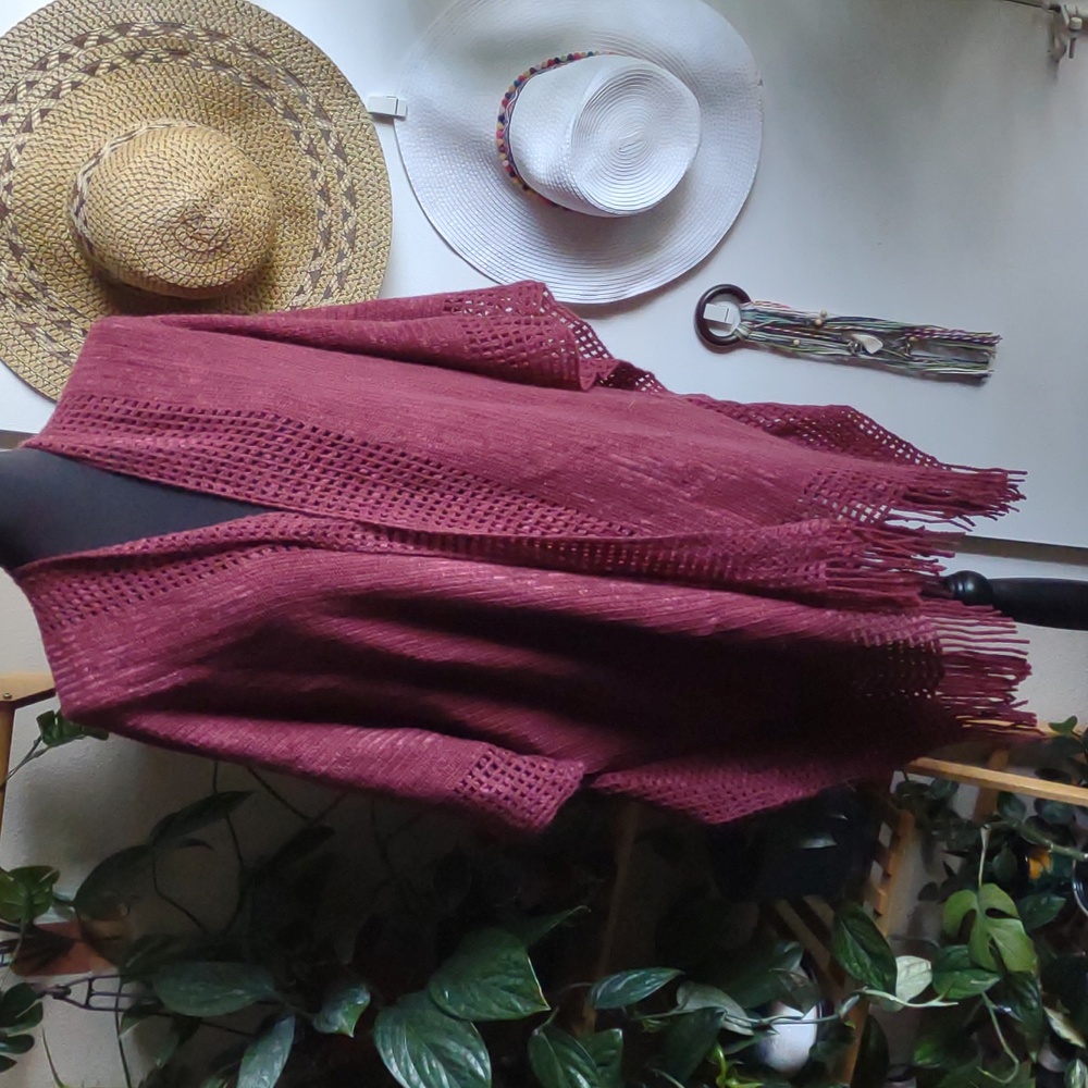 Max Edition Burgundy Shawl NWT